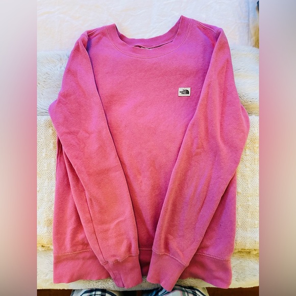 XS NorthFace Box Logo Pink Crewn - Picture 2 of 5